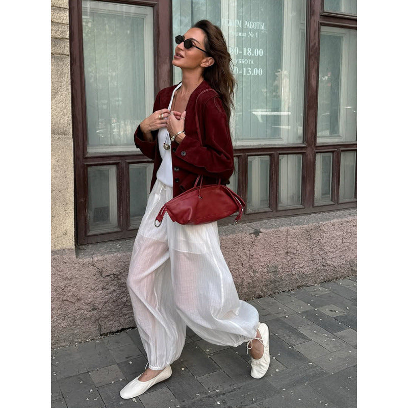 Lune London stylish suede jacket for women with a short design