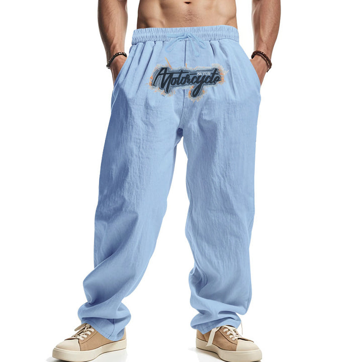 Men's casual leisure pants with a drop crotch and side pockets Chic and style