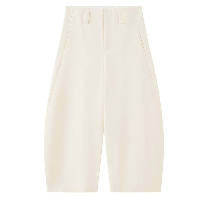 Women Elegant high-waisted culotte trousers made of wool blend with crease and straight leg Amarae