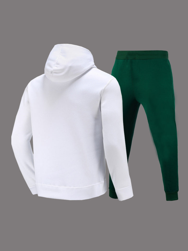 Women Hoodie and jogging pants set with creative bear pattern and striking inscription Lune London