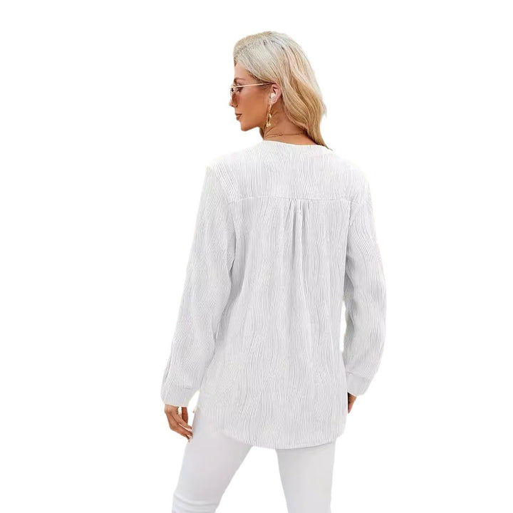 Women Long Sleeve Blouse with Clear Structure and Buttoned Details Lune London