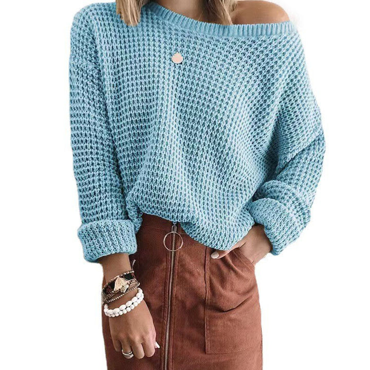 Oversized casual women's knit sweater with a sleeveless design Lune London