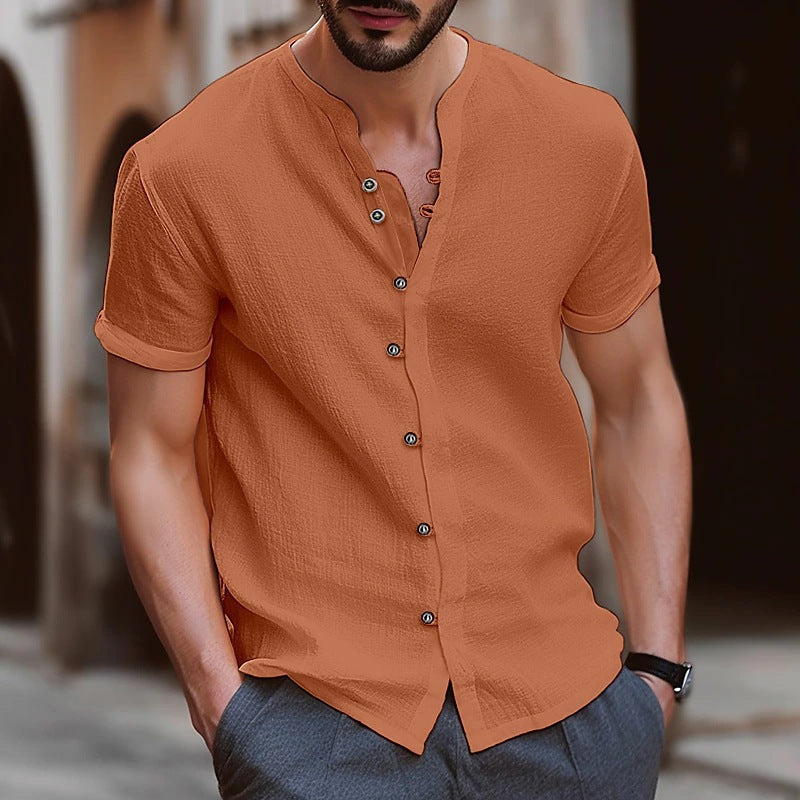 Casual short-sleeve shirt for men with button details Lune London