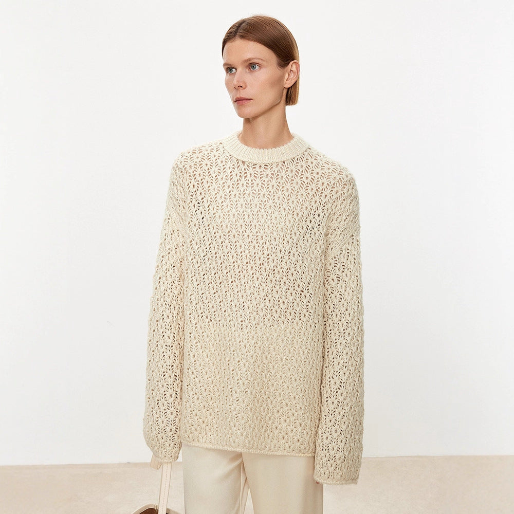 Pull en maille aérienne pour femmes avec structure ouverte Chic & Stil
