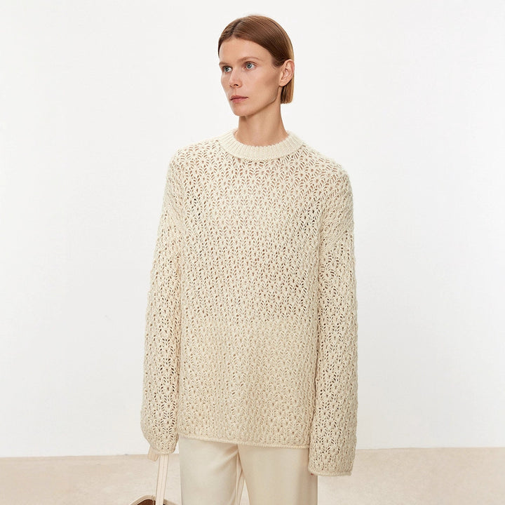 Pull en maille aérienne pour femmes avec structure ouverte Chic & Stil