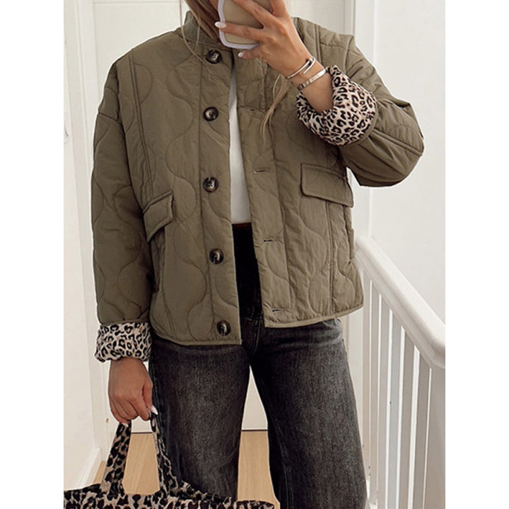 Women's down jacket with artistic pattern and practical pockets Amarae