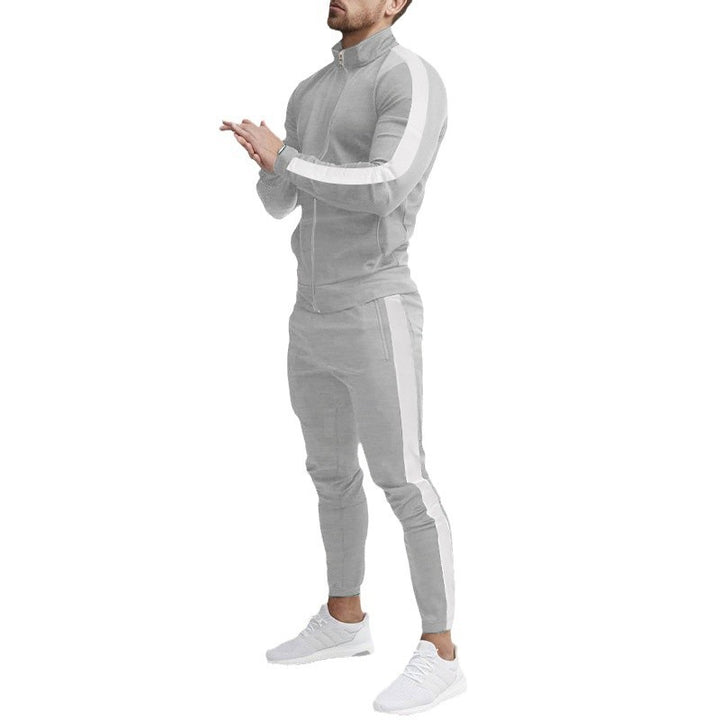 Men's sports set with zipper and contrast stripes Lune London
