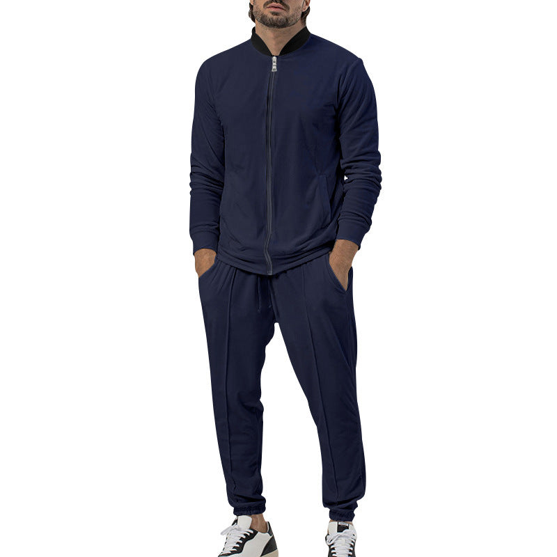 Men's sports set with high collar and practical zip pockets Lune London