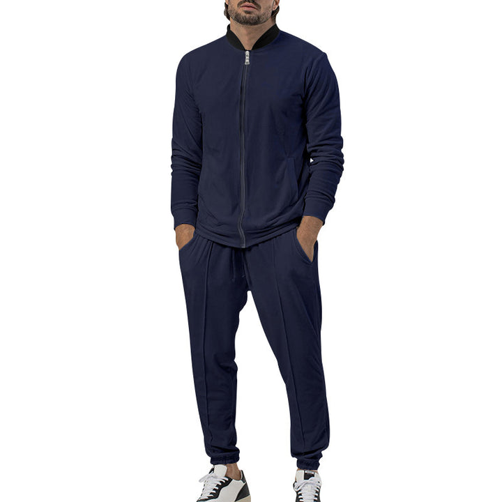 Men's sports set with high collar and practical zip pockets Lune London