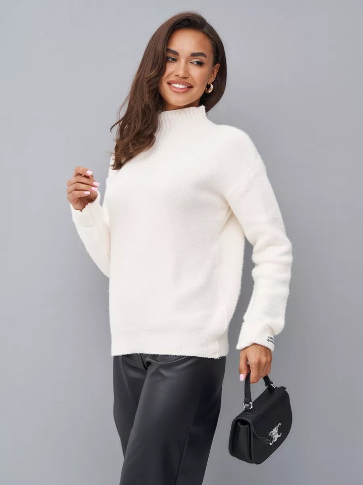 Pull femme à col haut en tricot doux Chic & Stil