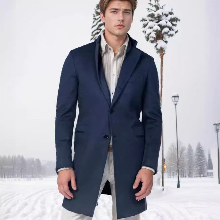 Elegant long coat for men in high-quality wool Amarae
