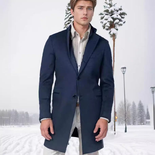 Elegant long coat for men in high-quality wool Amarae