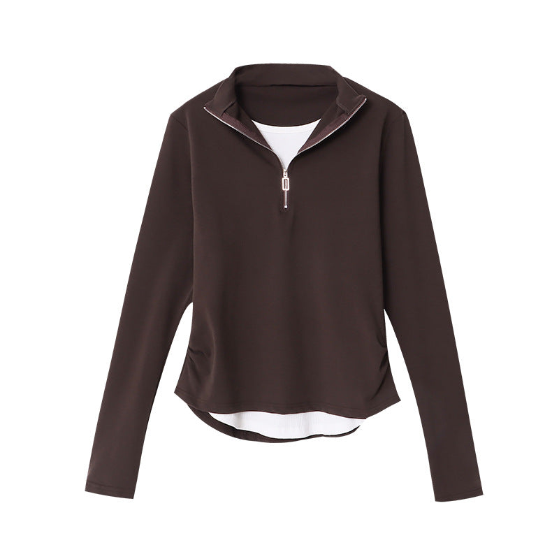 Women high-neck sweater with zipper Chic & Stil