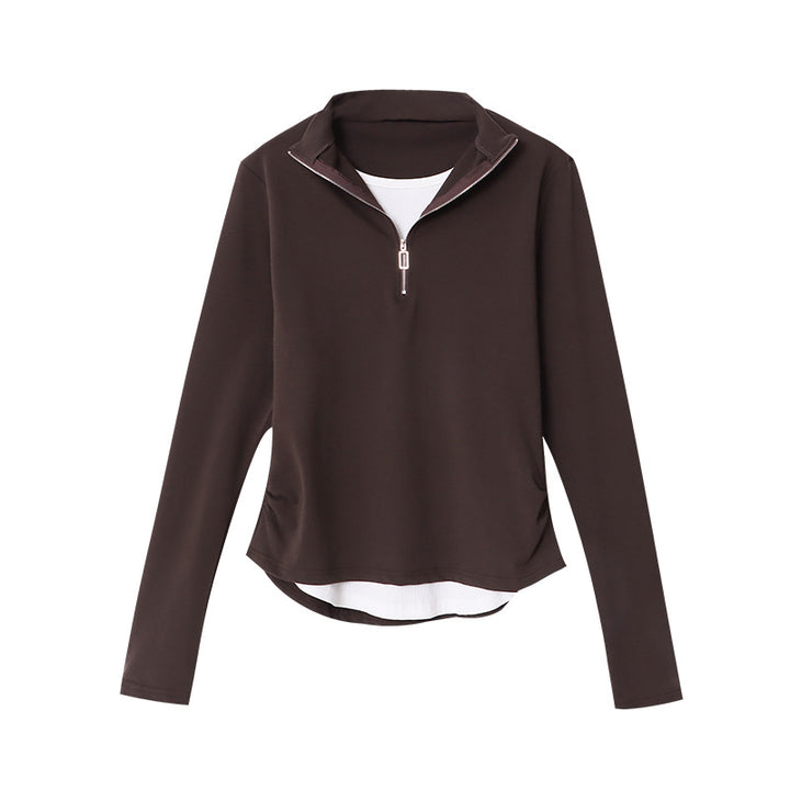 Women high-neck sweater with zipper Chic & Stil