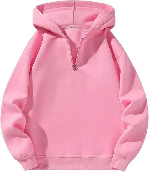 Hooded sweater for women with high collar and full zip Lune London