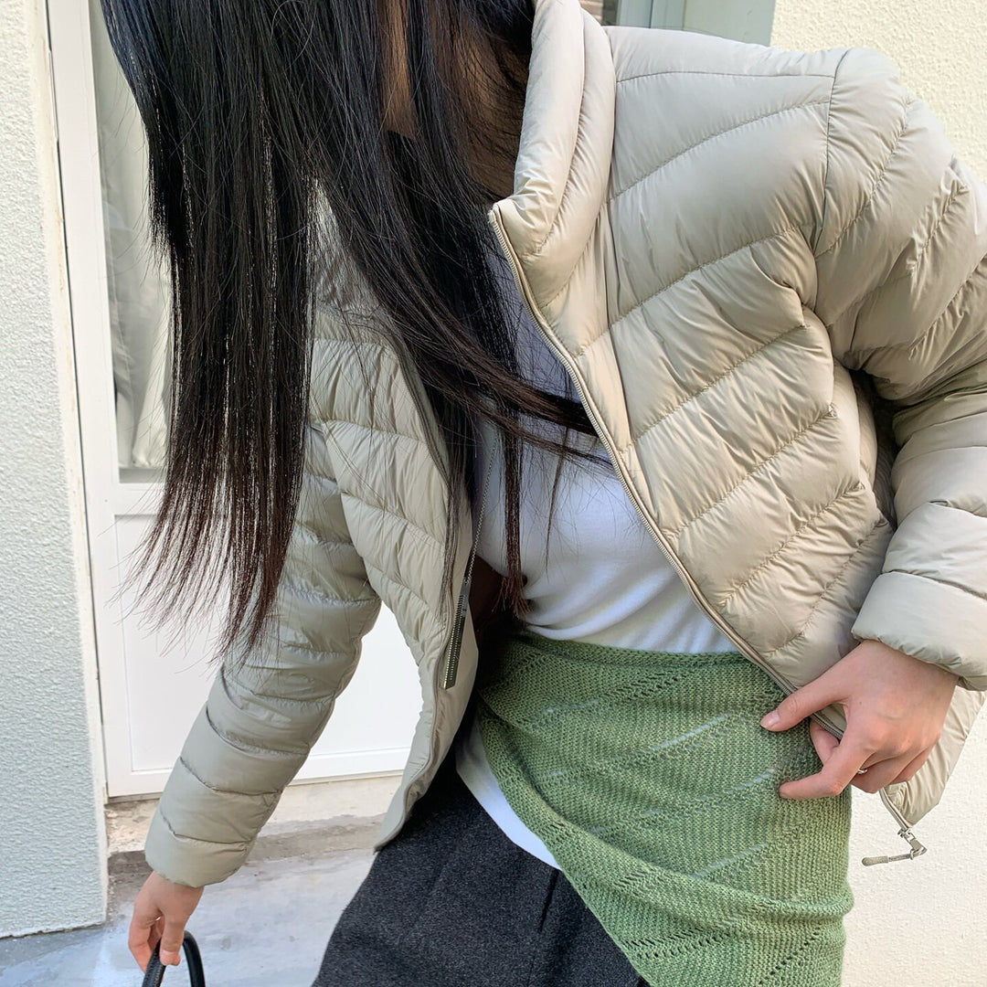 Women's lightly padded quilted jacket with high collar Amarae