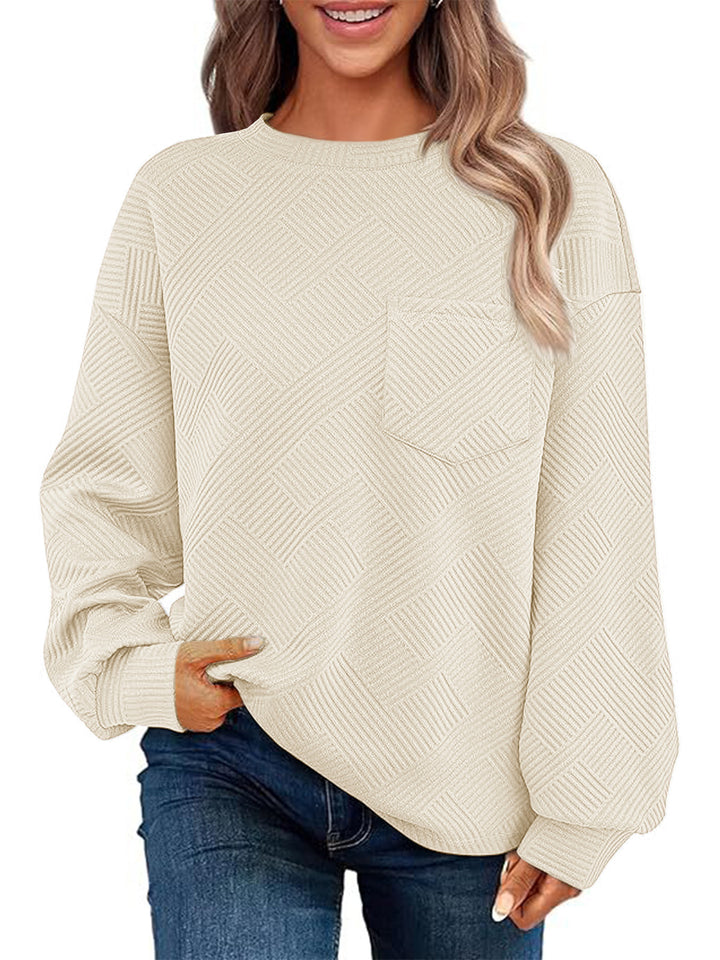Casual sweater for women with structured pattern Lune London