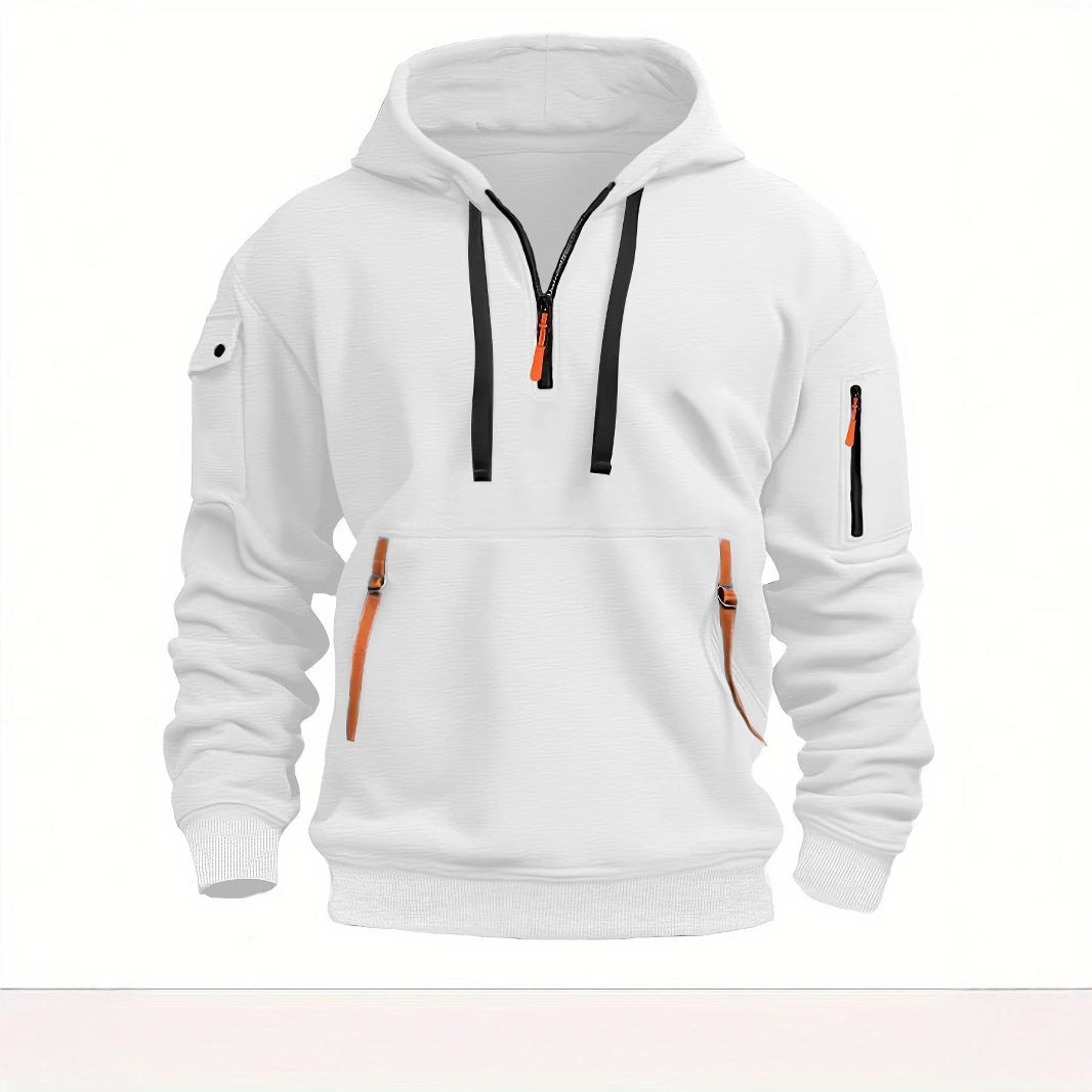 Men's functional hoodie with trendy zip pockets Lune London