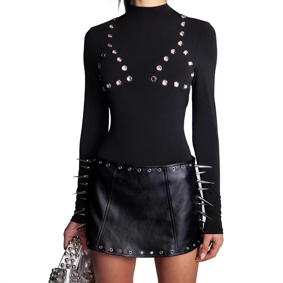 Body for women with decorative studs and long sleeves Lune London