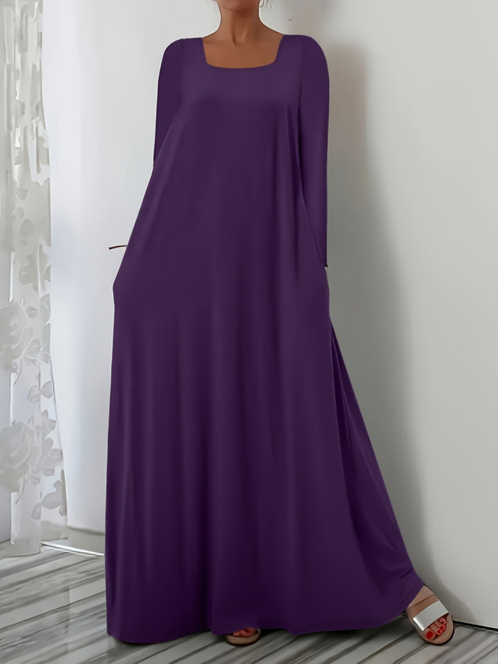 Lune London Loose Maxi Dress for Women with Practical Pockets