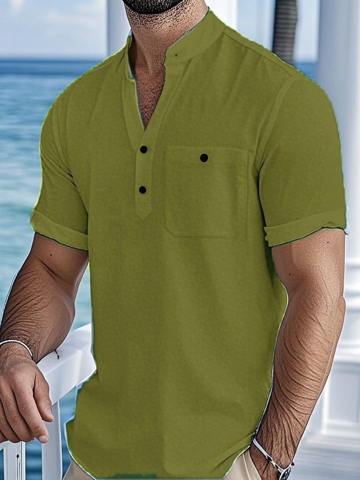 Casual short-sleeve shirt for men with button closure Amarae
