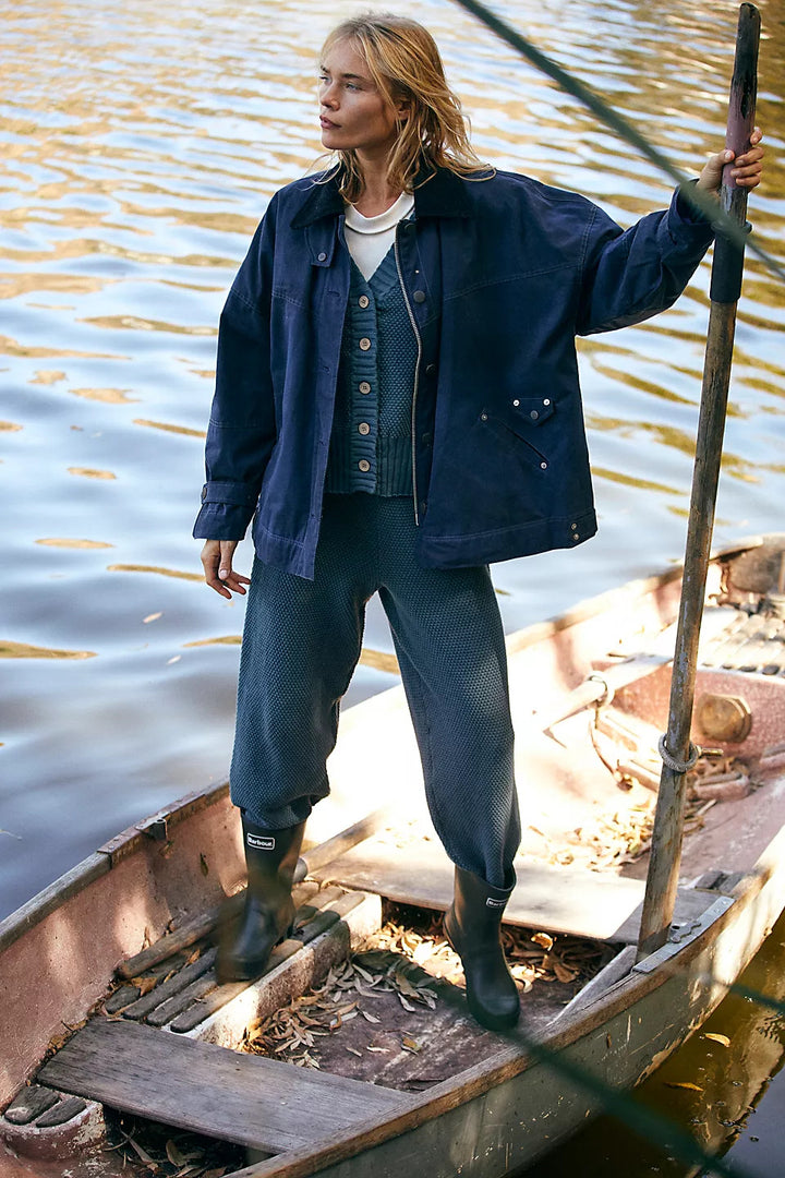 Oversized casual jacket for women with functional pockets and delicate button details Lune London
