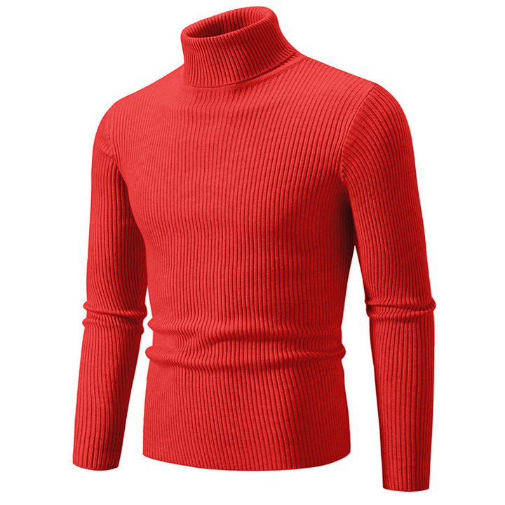 Men's ribbed turtleneck sweater in fine ribbed fabric Lune London