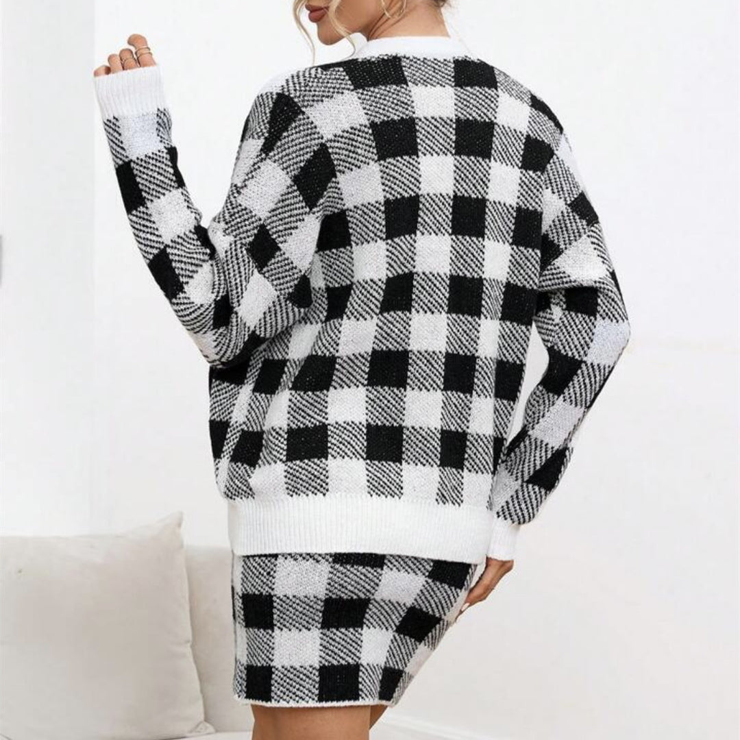 Ladies Checkered Gilet with Pockets Lune London