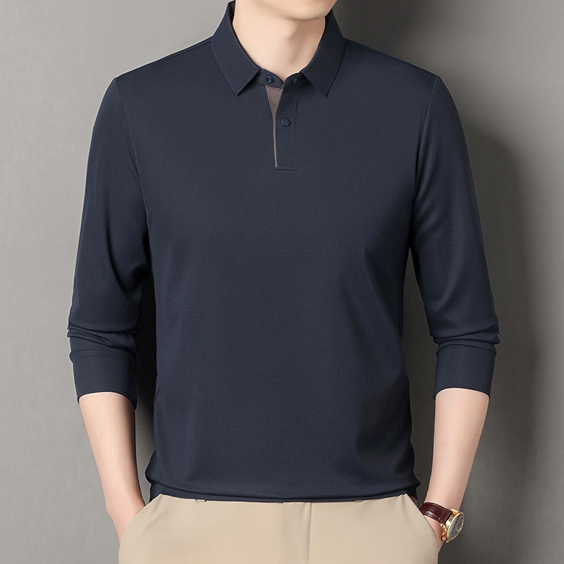 Men's 3/4 Sleeve Polo in Breathable Functional Fabric Lune London
