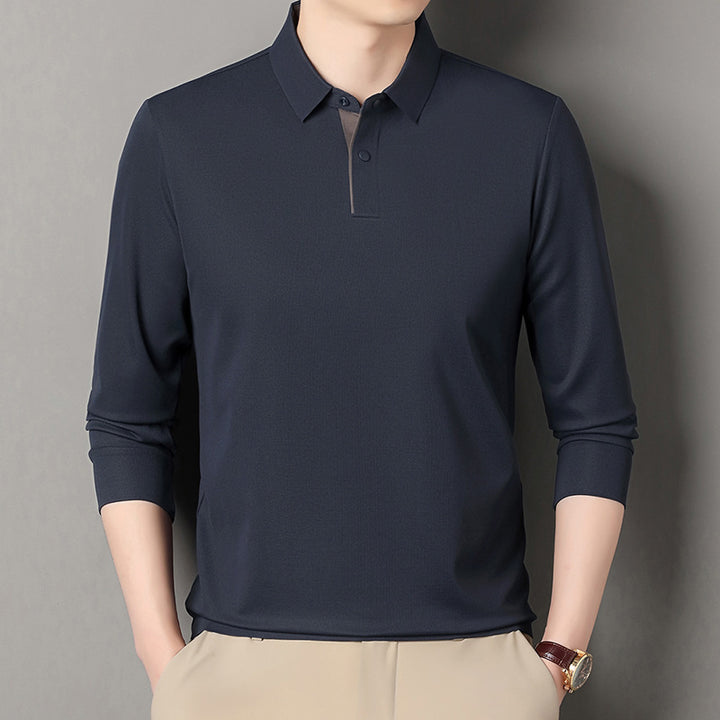 Men's 3/4 Sleeve Polo in Breathable Functional Fabric Lune London