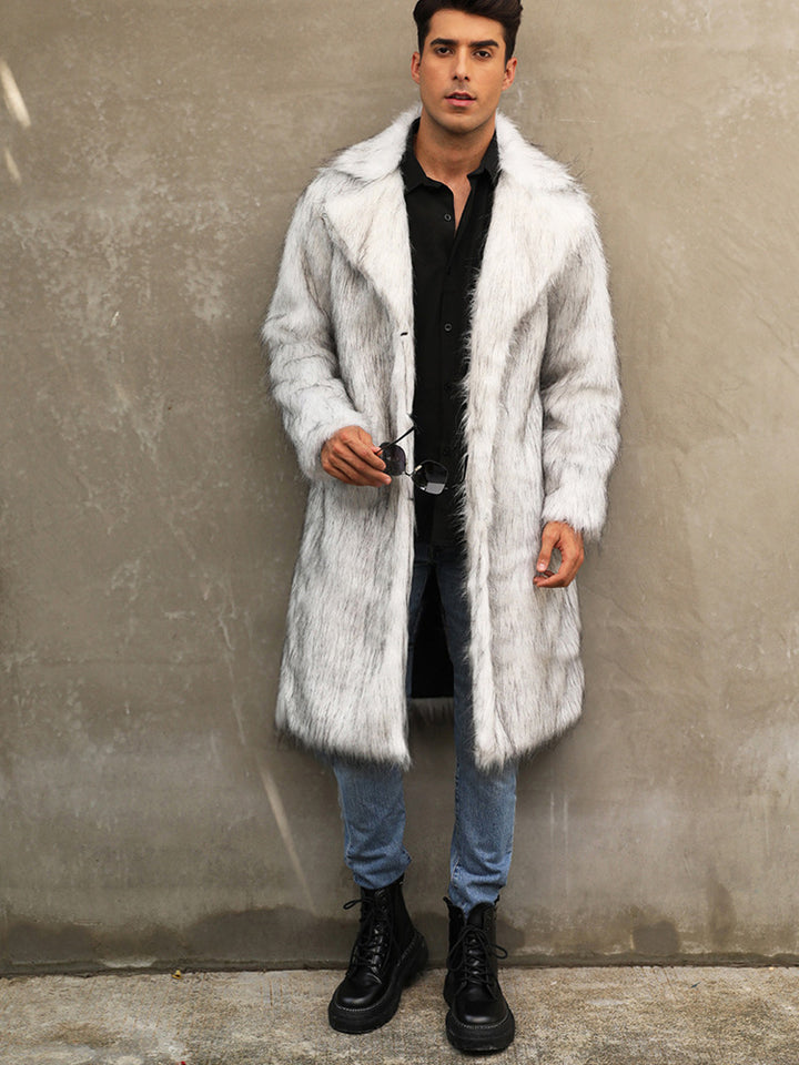 Faux fur coat with wide collar Lune London for men