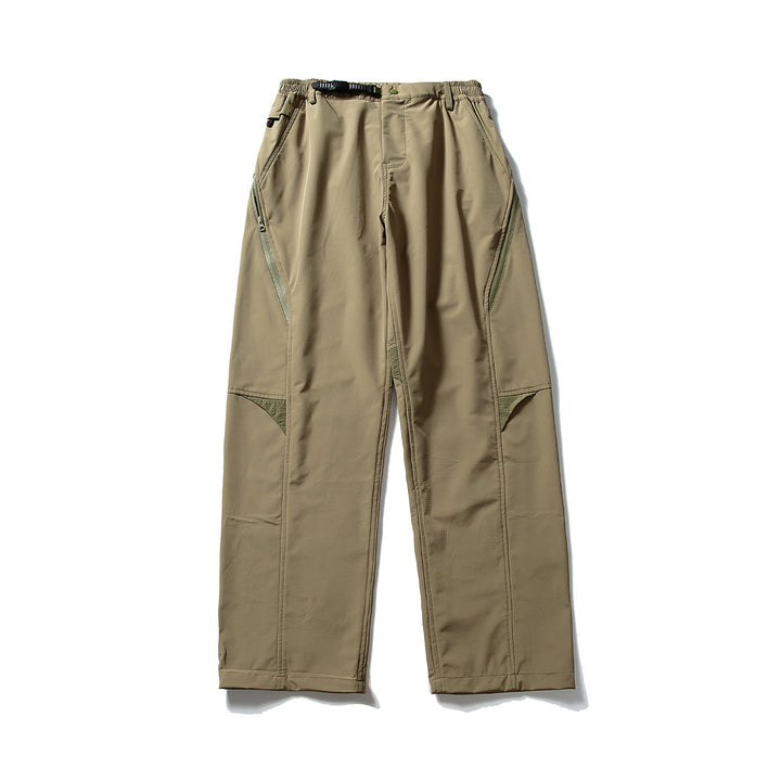 Men's Technical Cargo Pants with Elastic Waistband, Integrated Belt, and Contrasting Inserts Amarae
