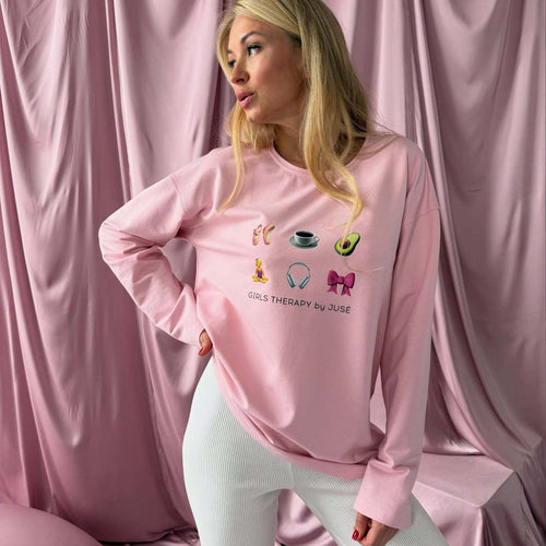 Casual sweatshirt for women with creative pattern Amarae
