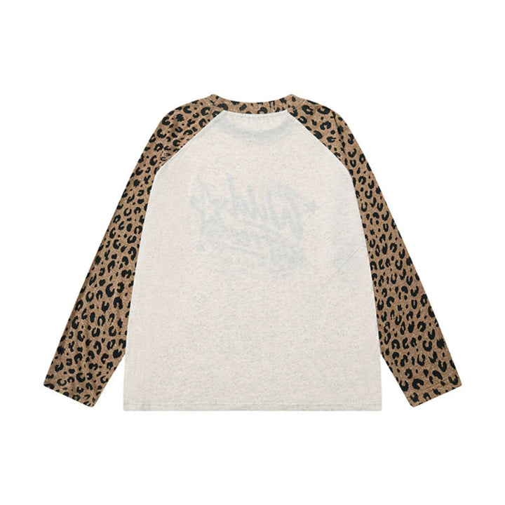 Women's Cotton Long Sleeve Shirt in Raglan Style with Leo Sleeves and Statement Front Print Amarae