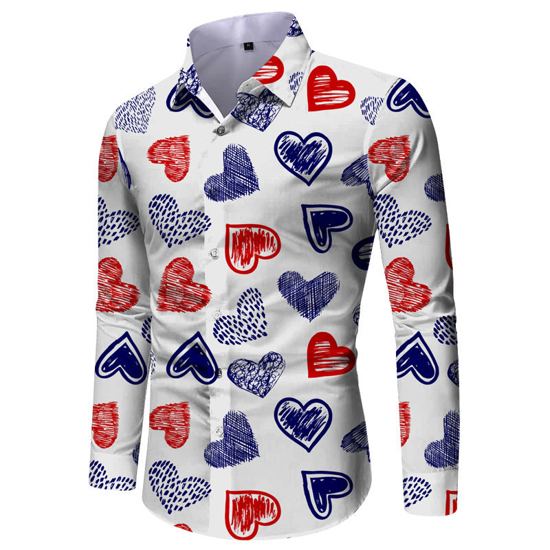 Men's long-sleeve shirt with chic and stylish check pattern
