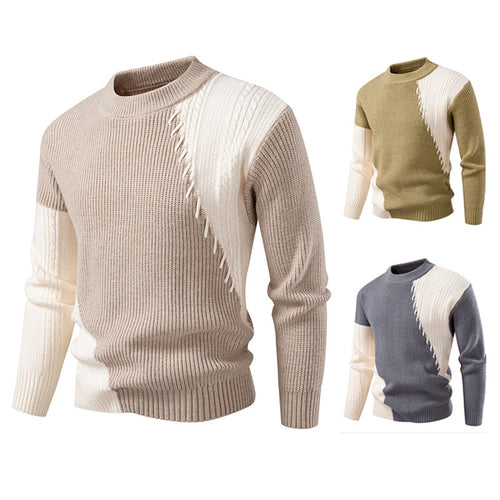 Elegant knitted sweater for men with a unique cable pattern and a modern design Amarae
