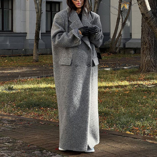 Oversized wool coat for women with elegant design Amarae