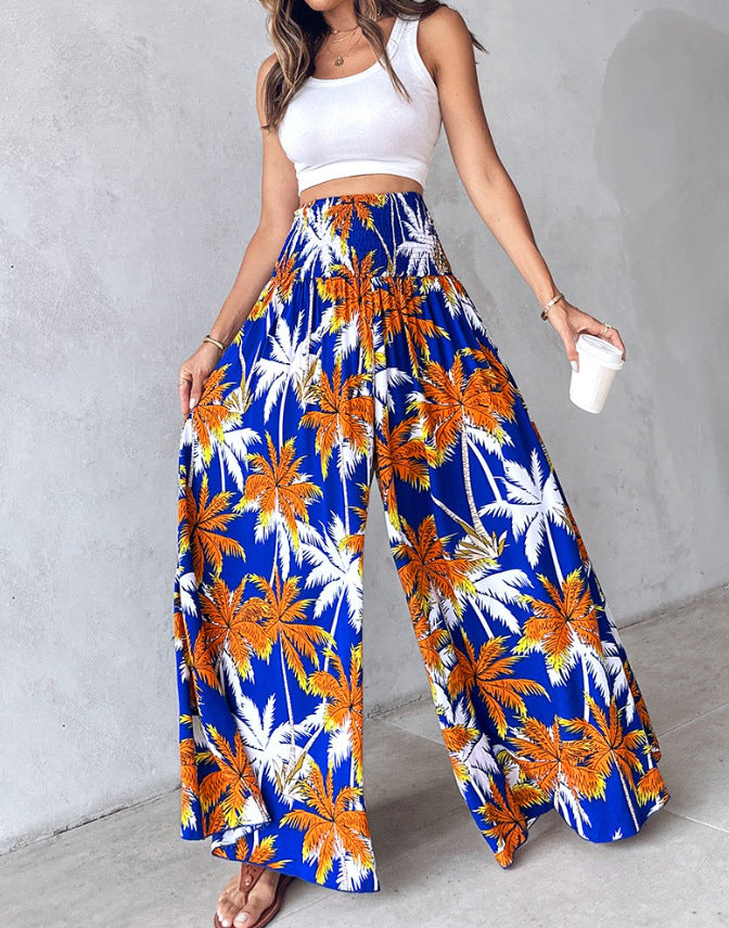 Chic and stylish women's Palazzo pants with tropical print