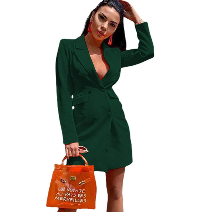 Lune London Fitted Double-Breasted Blazer Dress for Women
