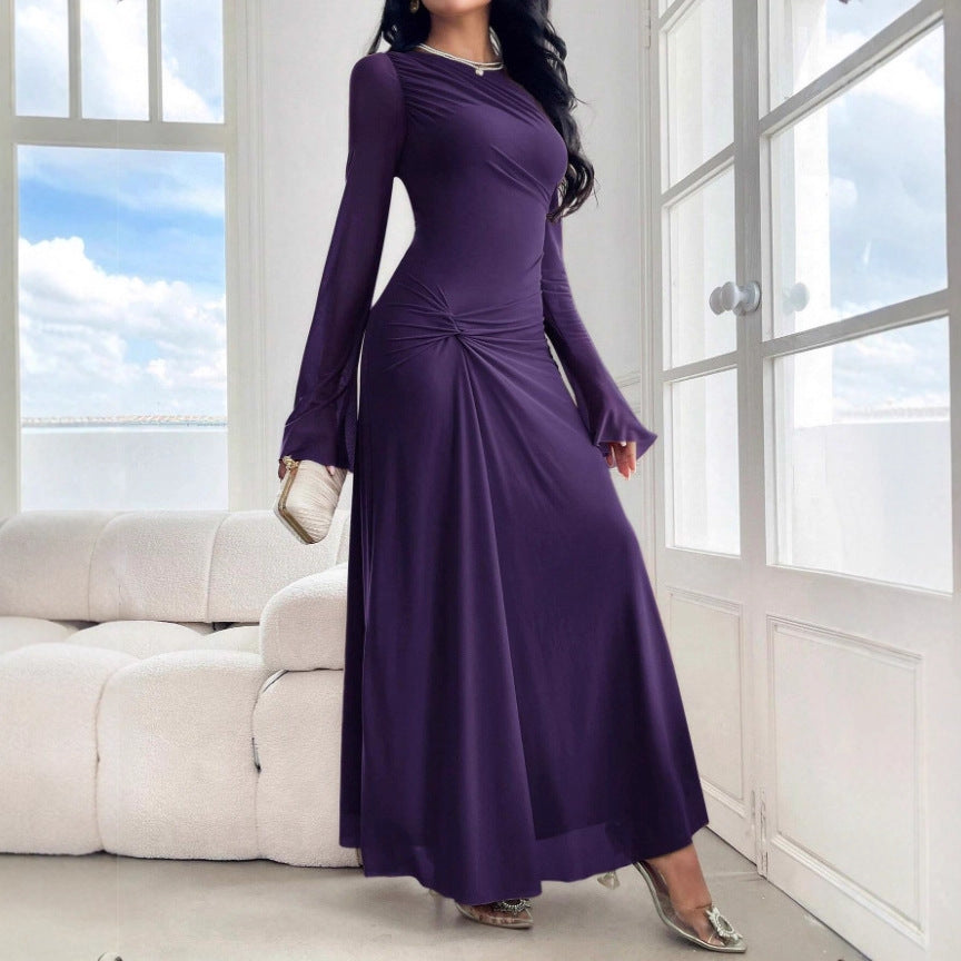 Women's maxi dress with gathered waist and bell sleeves Amarae