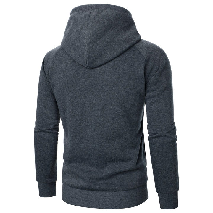 Trendy men's hoodie with asymmetrical collar and comfortable pockets Lune London