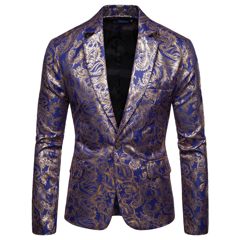 Exclusive men's sequin blazer with gold embellishments and a modern cut Lune London
