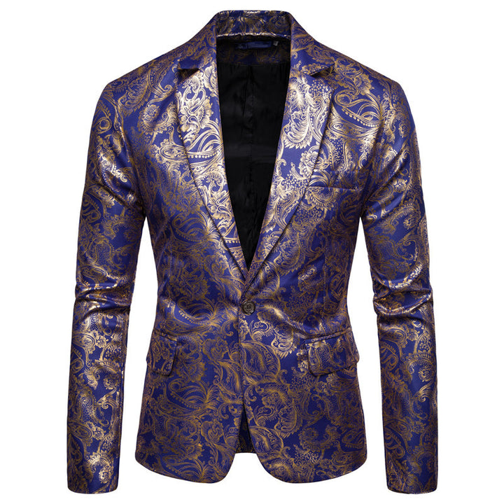 Exclusive men's sequin blazer with gold embellishments and a modern cut Lune London