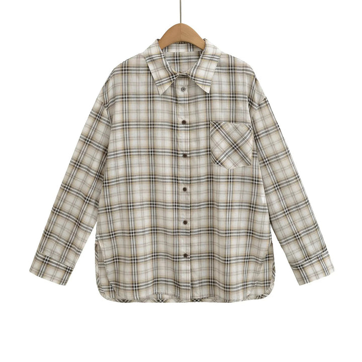 Plaid flannel shirt plus size for women Lune London