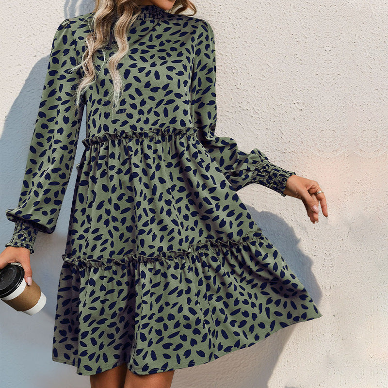 Casual mini dress for ladies with ruffles and loose fit Lune London