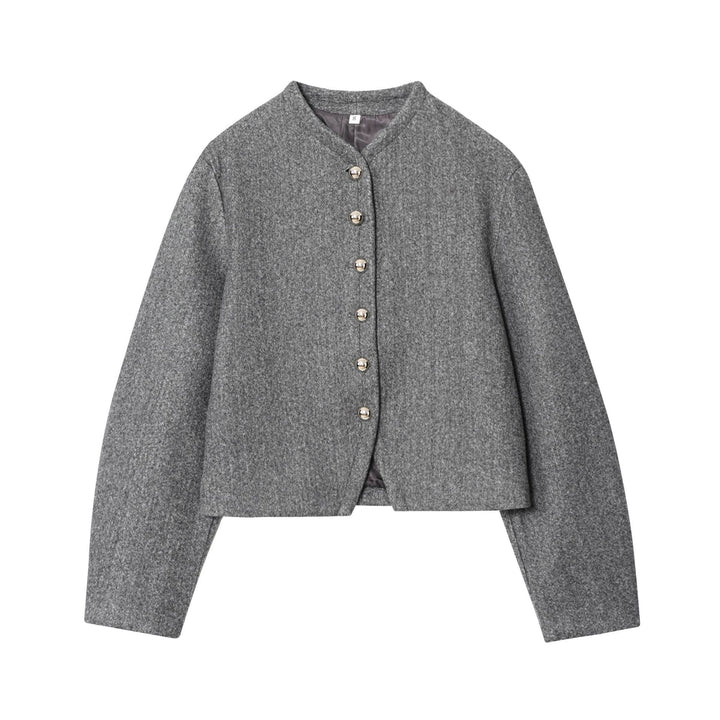 Veste courte à la mode pour femmes avec patte de boutonnage élégante Chic & Stil