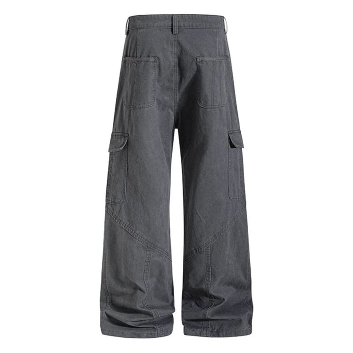 Women Wide Cargo Pants made of Cotton Blend with High Waist and Multifunction Pockets Amarae