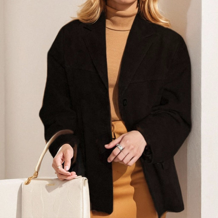 Veste en Suède Élégante pour Femmes avec Coupe Classique et Deux Poches Chic & Stil