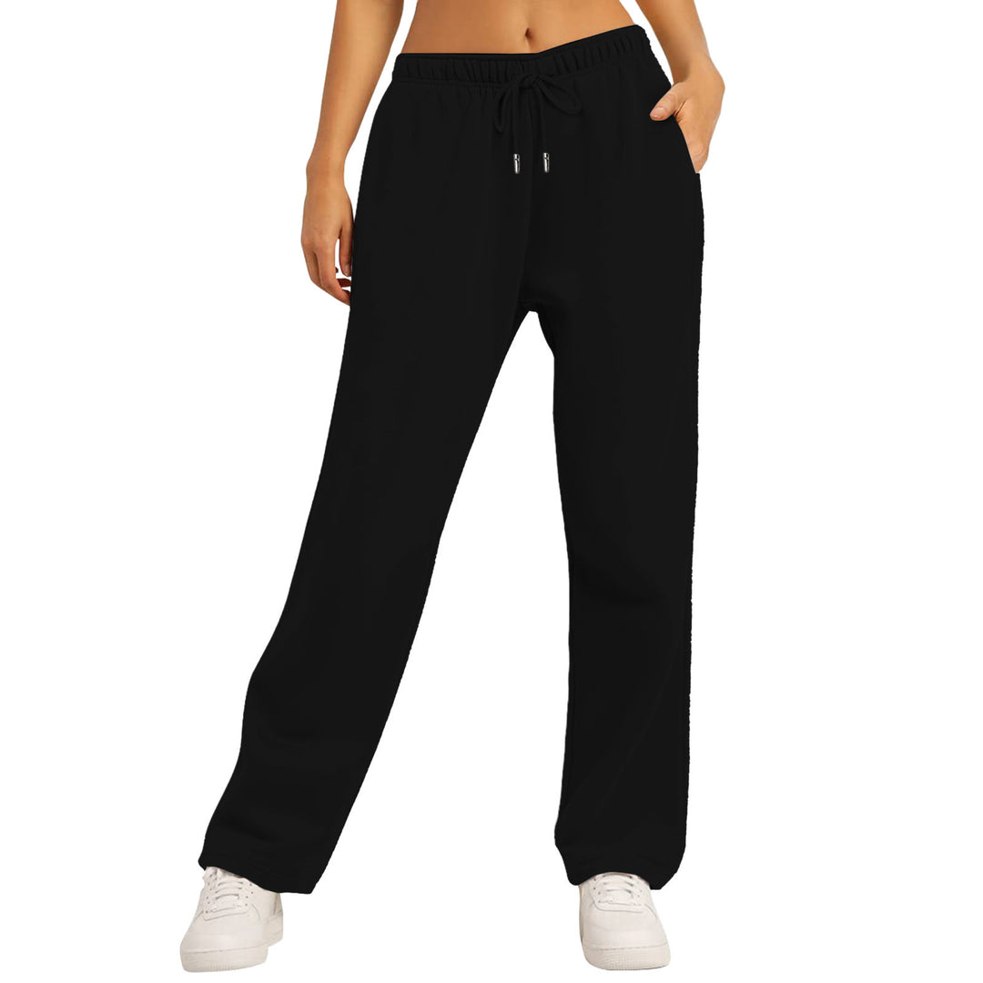 Women's wide casual pants with elastic waistband and practical side pockets Chic & Stil 1773783716