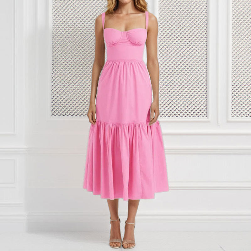 Robe à fleurs pour femmes avec ourlet à volants et fines bretelles Chic & Stil